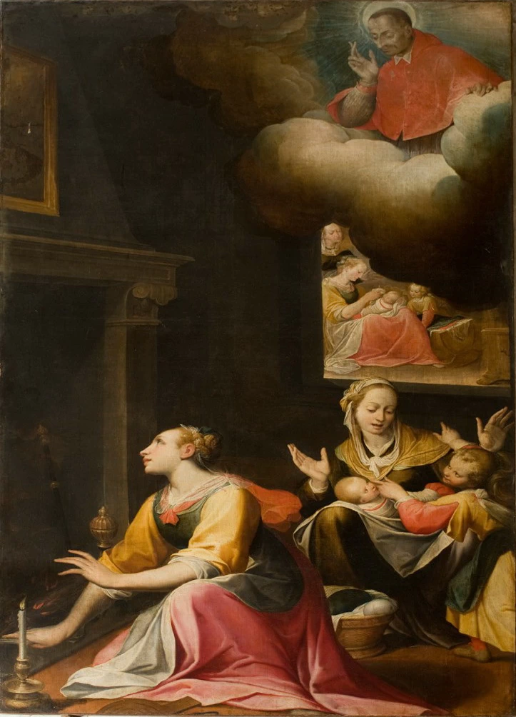 San Carlo Borromeo dà la vista a un fanciullo - Chiesa di S. Nicola da Tolentino, Venezia